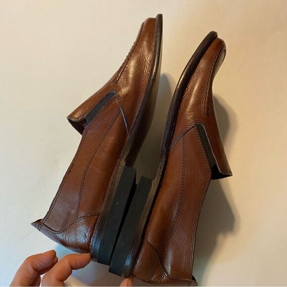 Kebo Men's Brown slip on Italian leather loafers dress shoes - 43/US 12 - Picture 6 of 11
